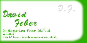 david feber business card